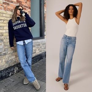 Favorite Daughter Blue Boyfriend Jeans